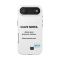 Tough Phone Case — "I Have Notes" Grammar Cat Protective Case