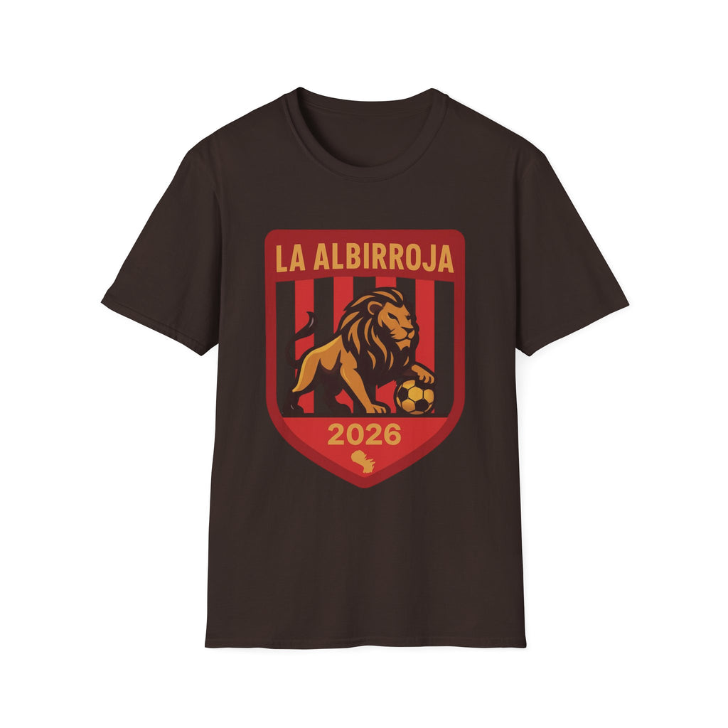 La Albirroja 2026 Soccer T-Shirt — Lion Crest Football Fan Tee