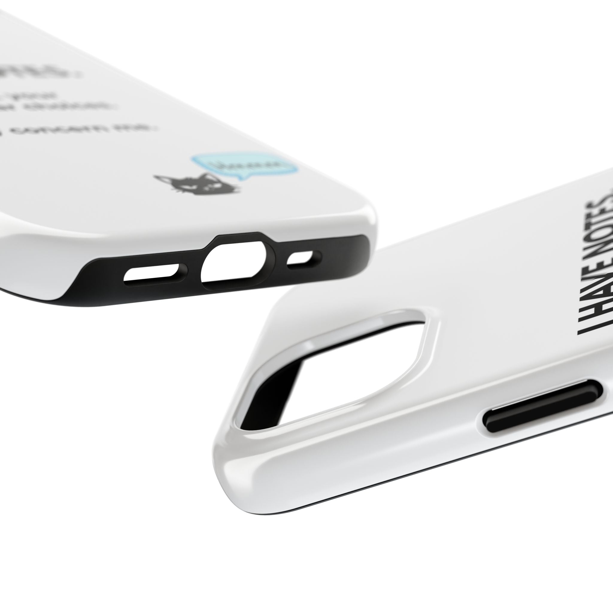 Tough Phone Case — "I Have Notes" Grammar Cat Protective Case