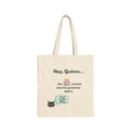Birthday Tote Bag — "Hey, Quince... the cake arrived, but the grammar didn't." Cotton Canvas Gift Tote