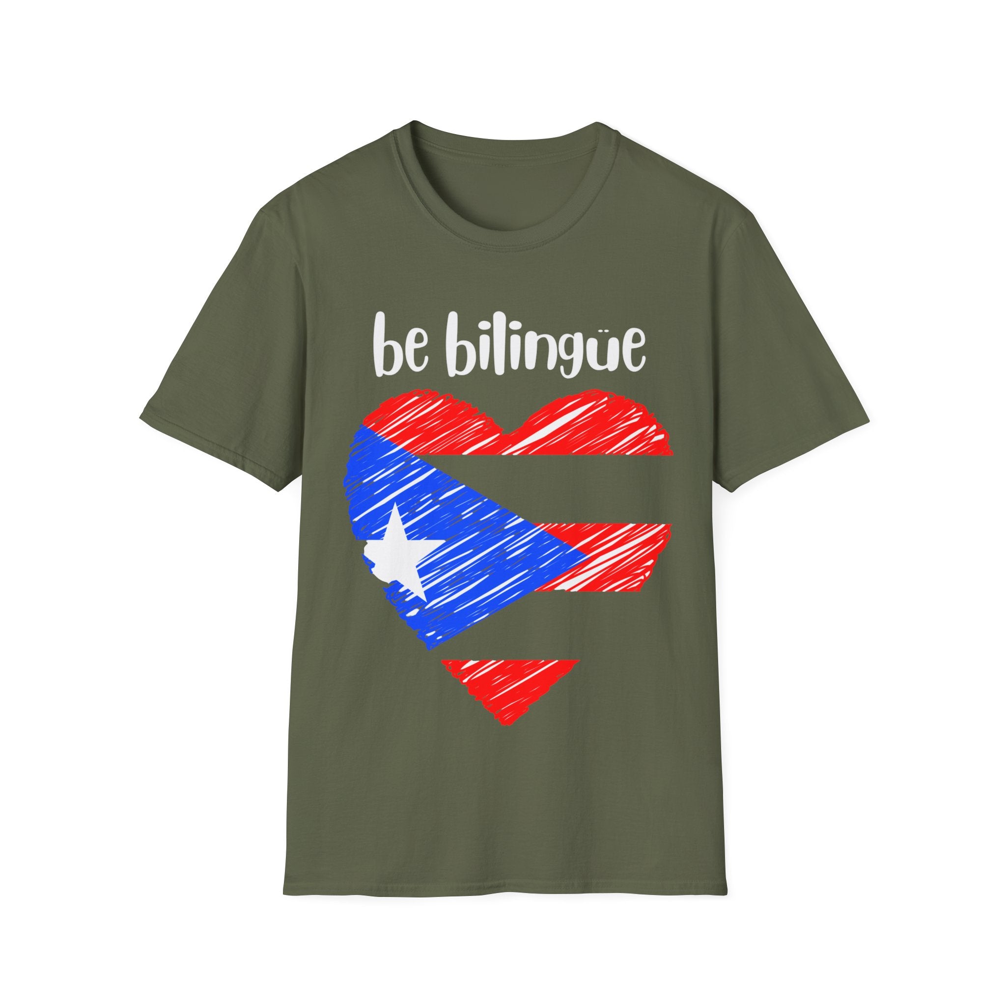Puerto Rico Heart Flag T-Shirt — be bilingüe
