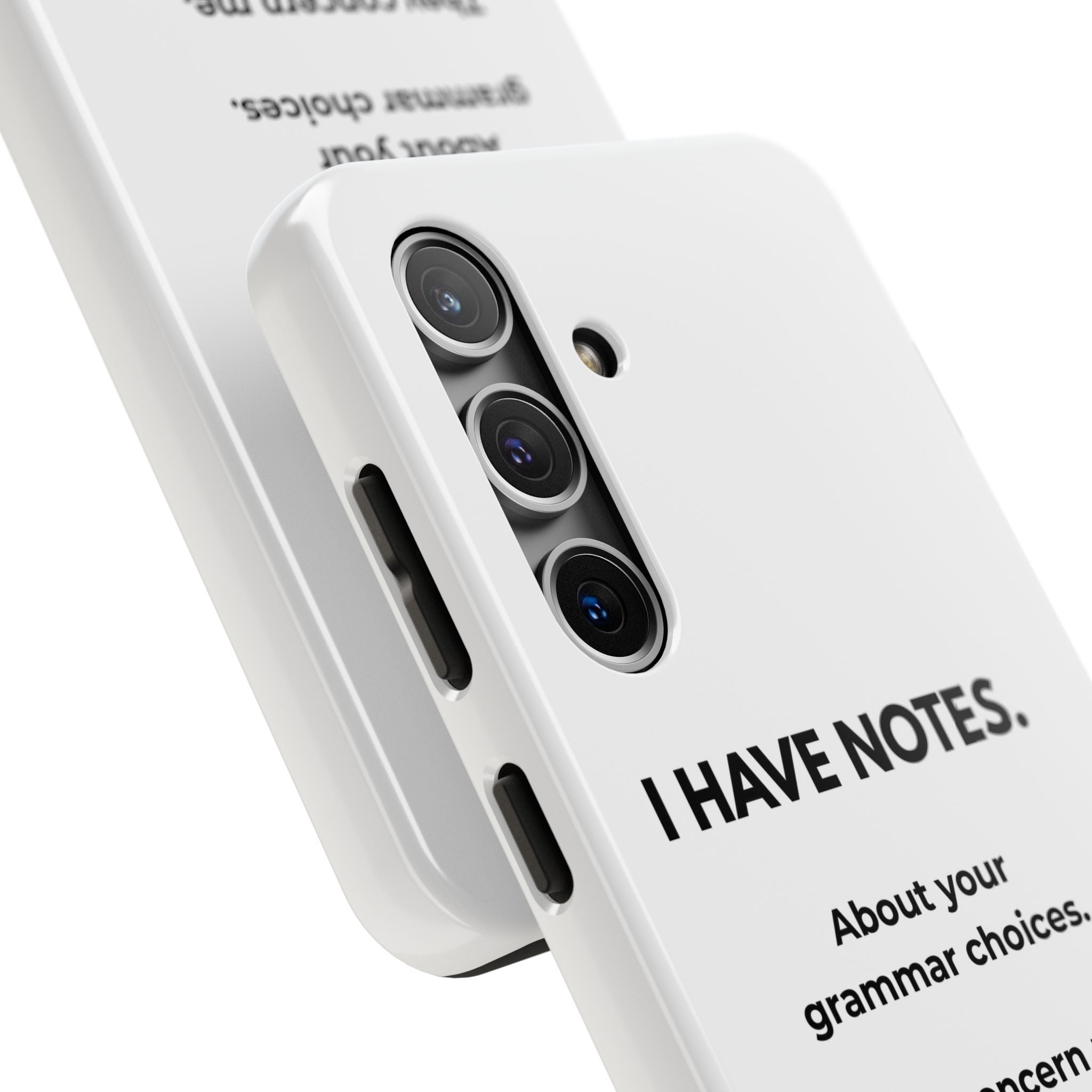 Tough Phone Case — "I Have Notes" Grammar Cat Protective Case