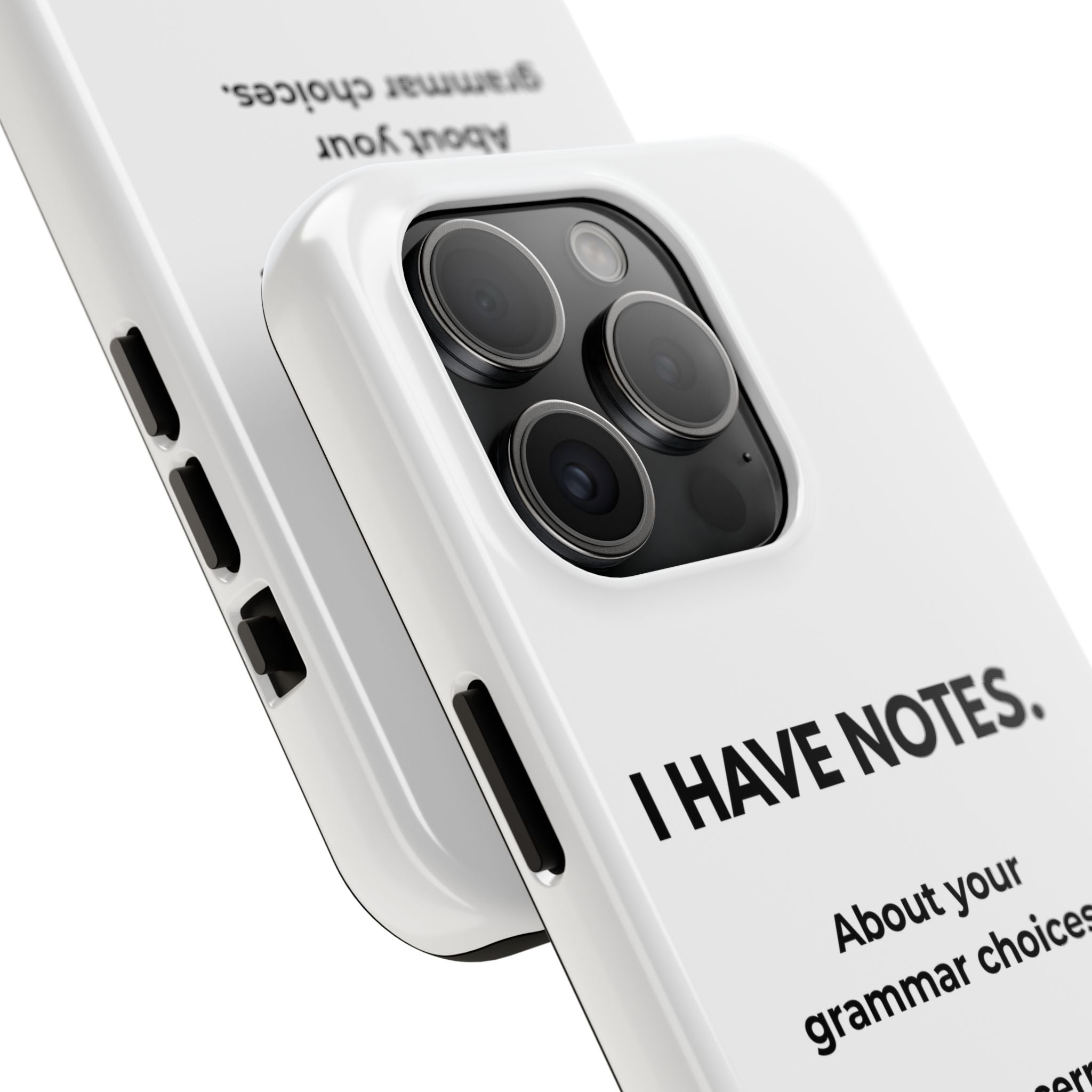 Tough Phone Case — "I Have Notes" Grammar Cat Protective Case