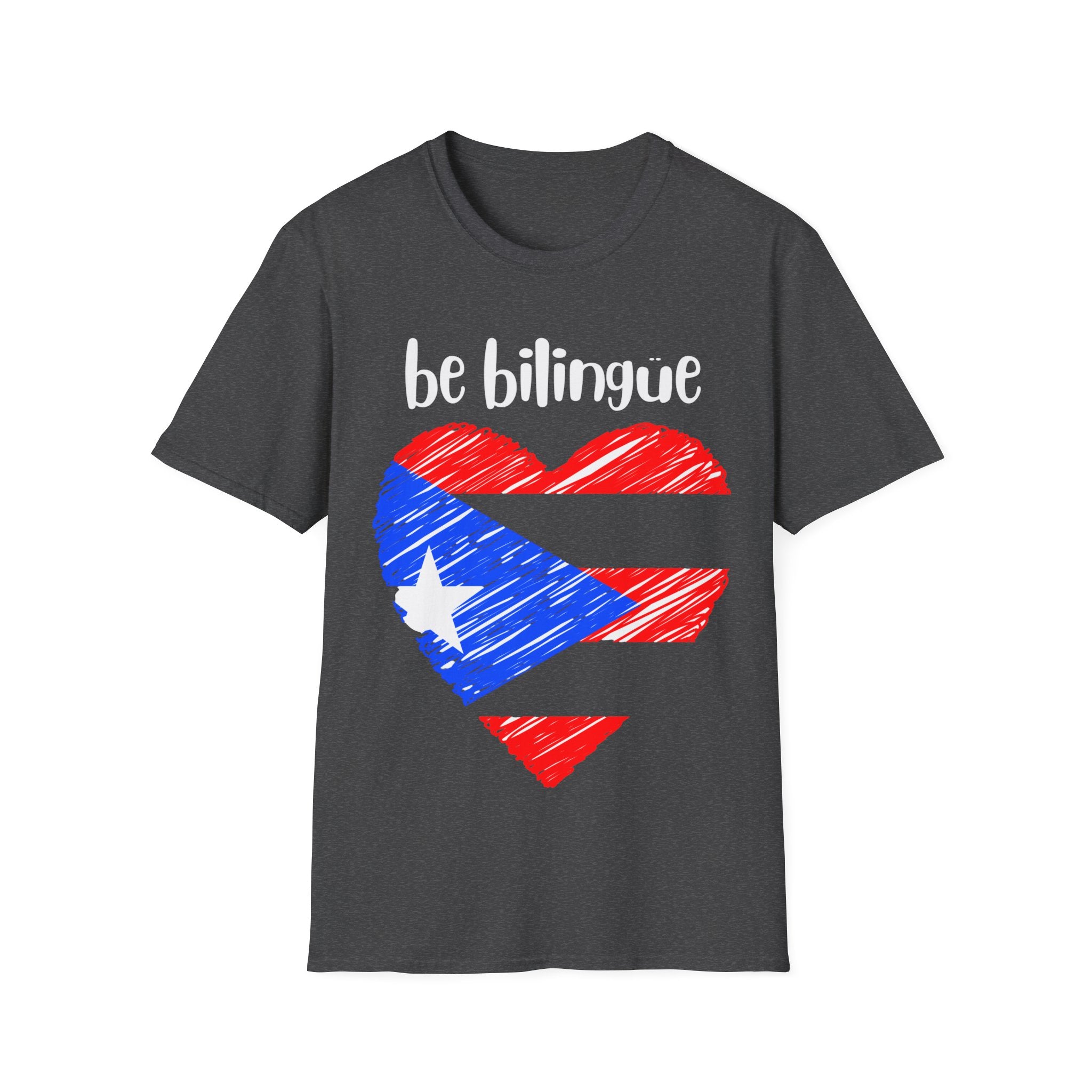 Puerto Rico Heart Flag T-Shirt — be bilingüe