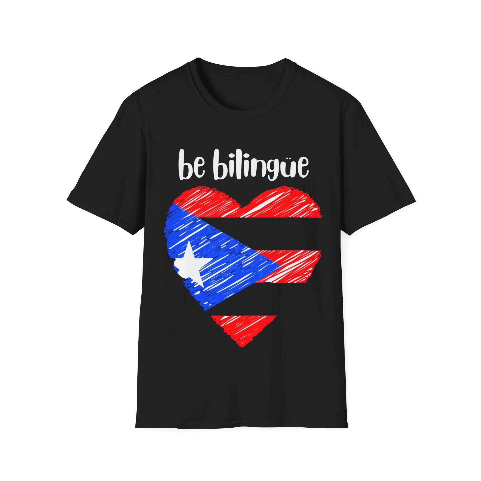 Puerto Rico Heart Flag T-Shirt — be bilingüe