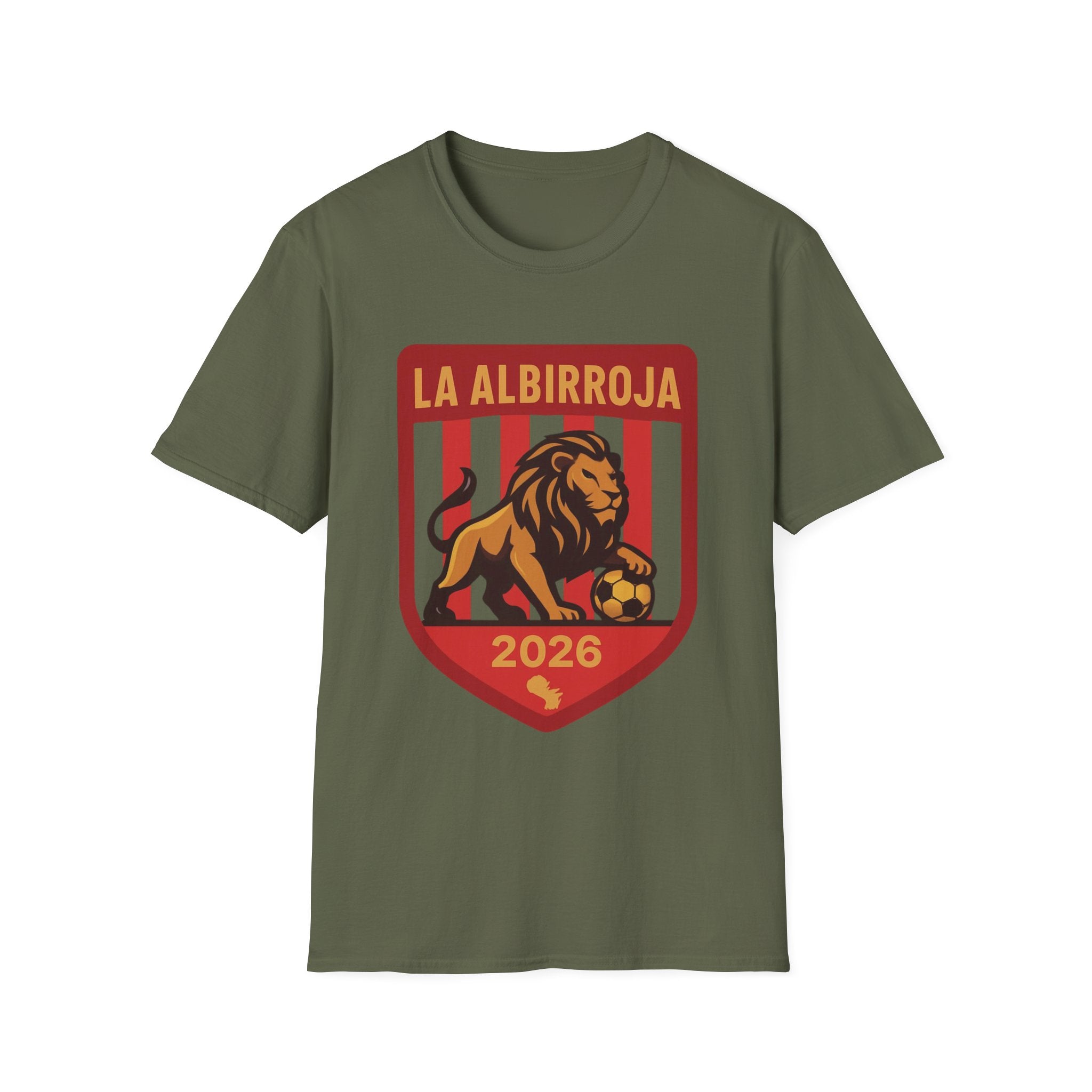 La Albirroja 2026 Soccer T-Shirt — Lion Crest Football Fan Tee