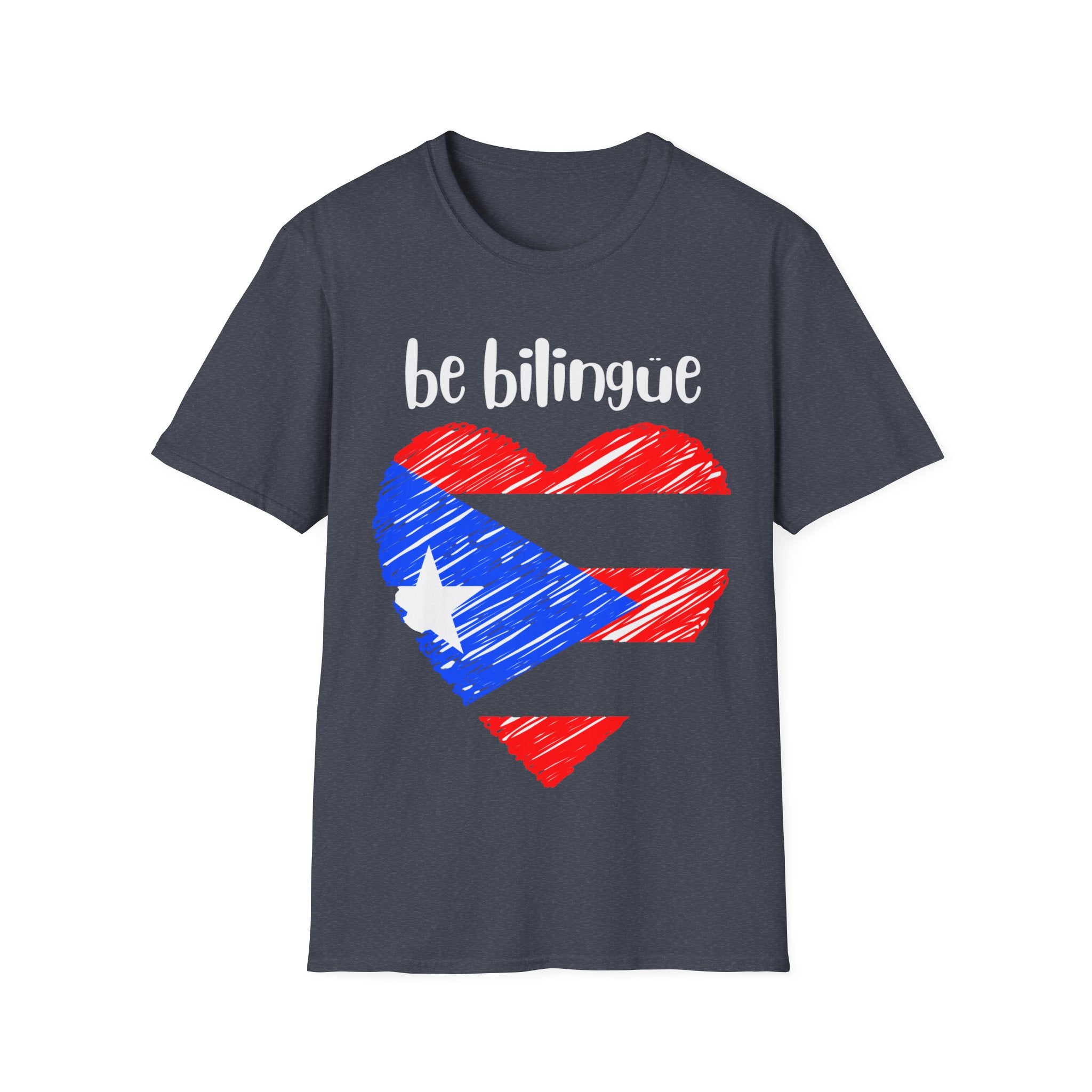Puerto Rico Heart Flag T-Shirt — be bilingüe