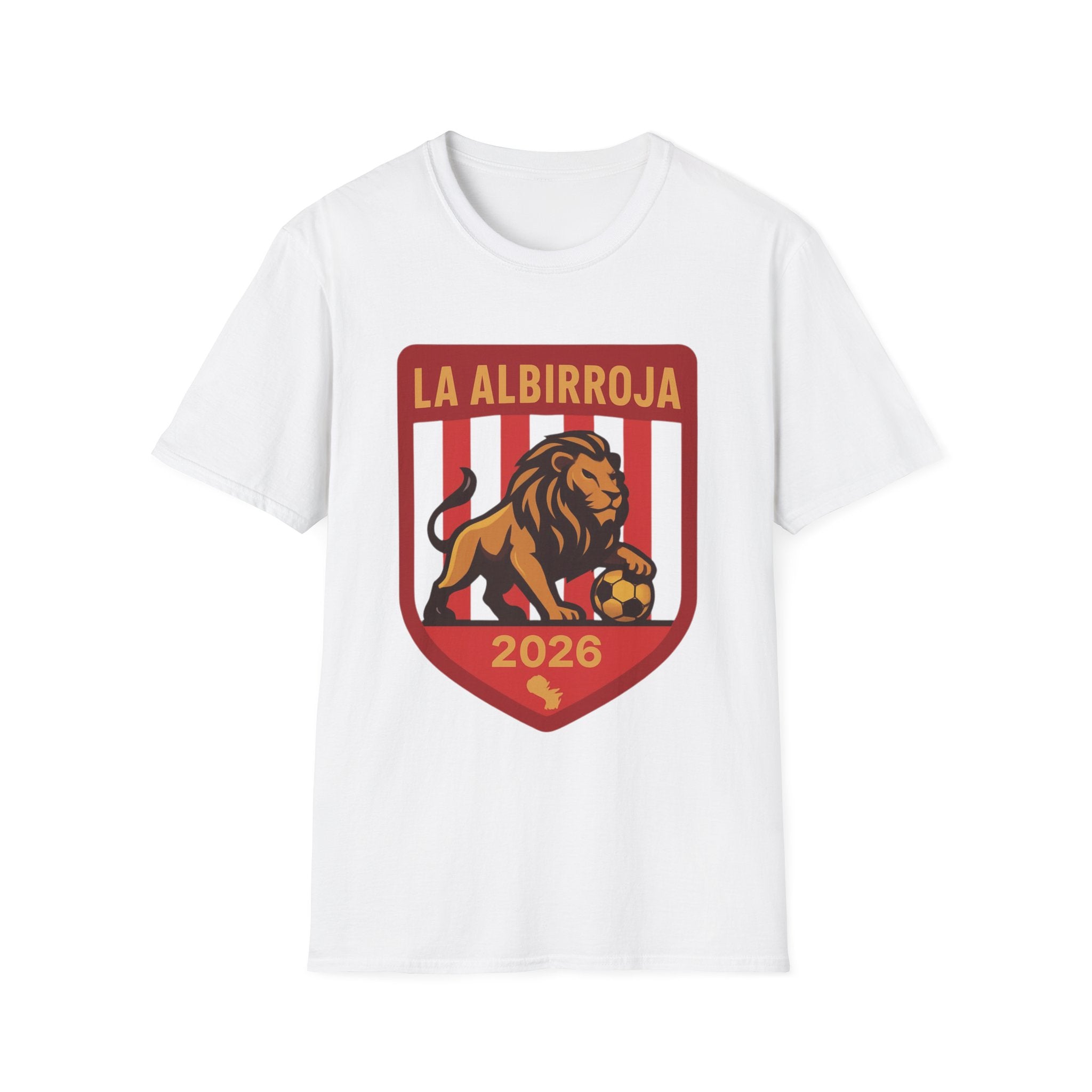La Albirroja 2026 Soccer T-Shirt — Lion Crest Football Fan Tee