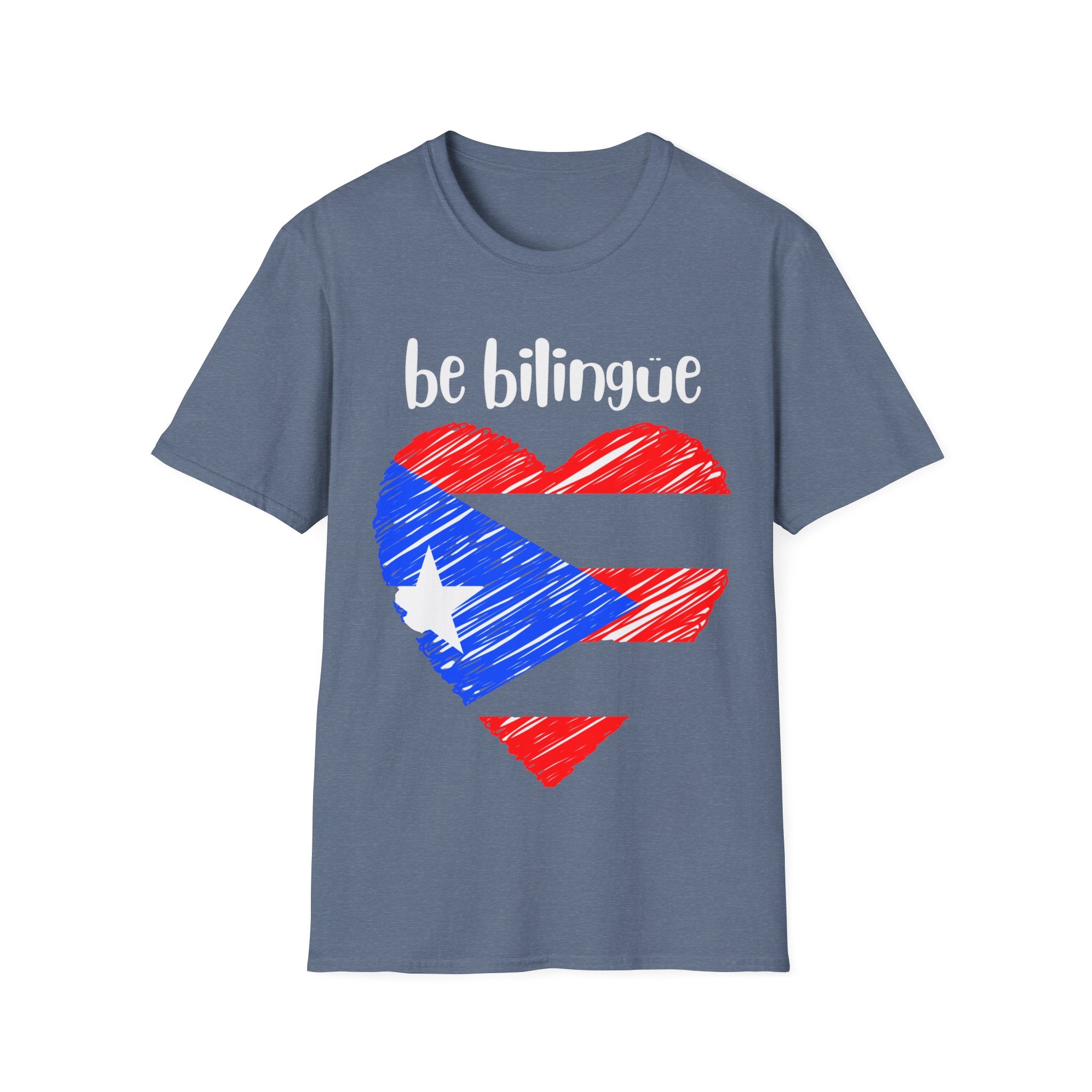 Puerto Rico Heart Flag T-Shirt — be bilingüe