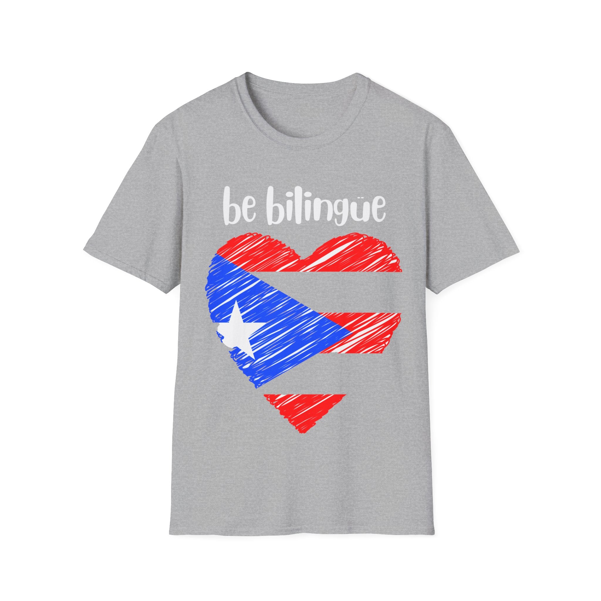 Puerto Rico Heart Flag T-Shirt — be bilingüe