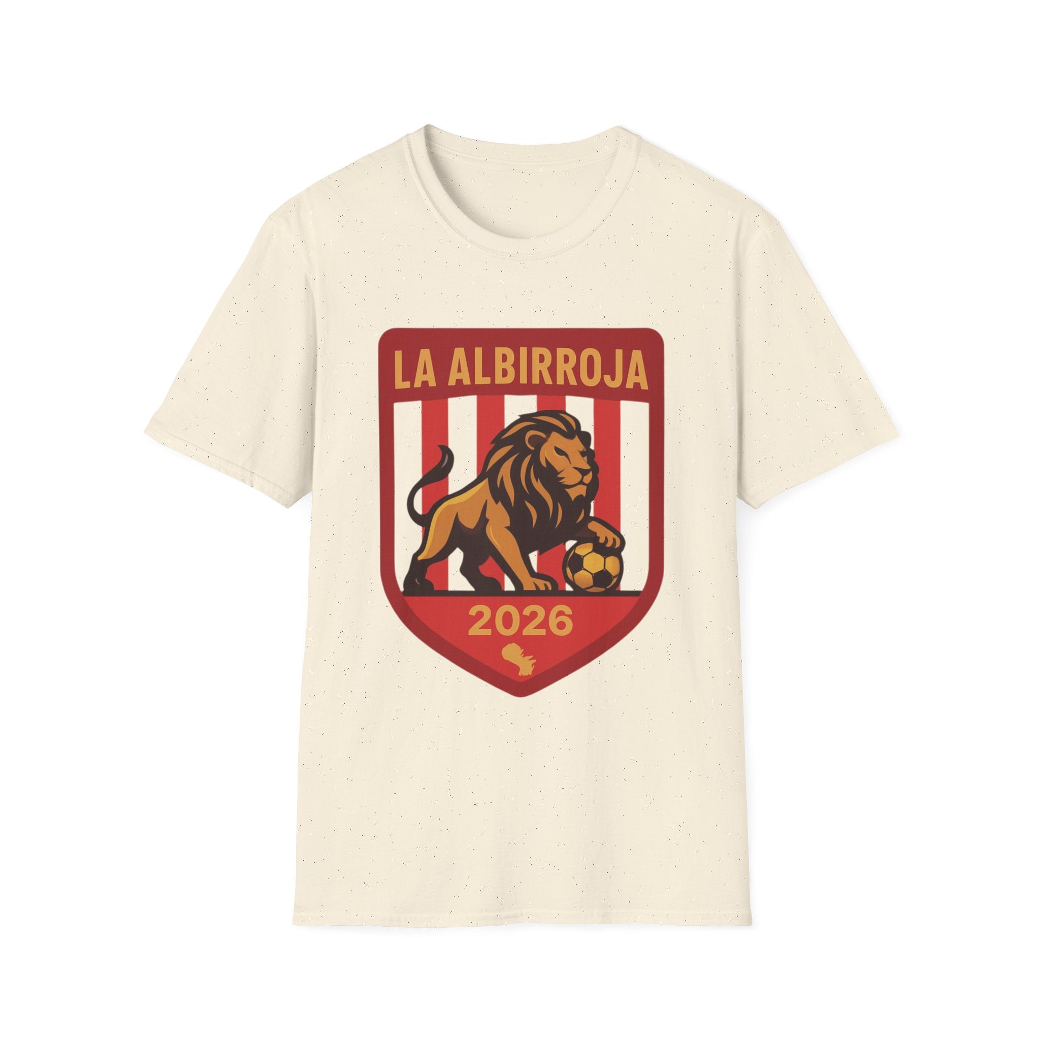 La Albirroja 2026 Soccer T-Shirt — Lion Crest Football Fan Tee
