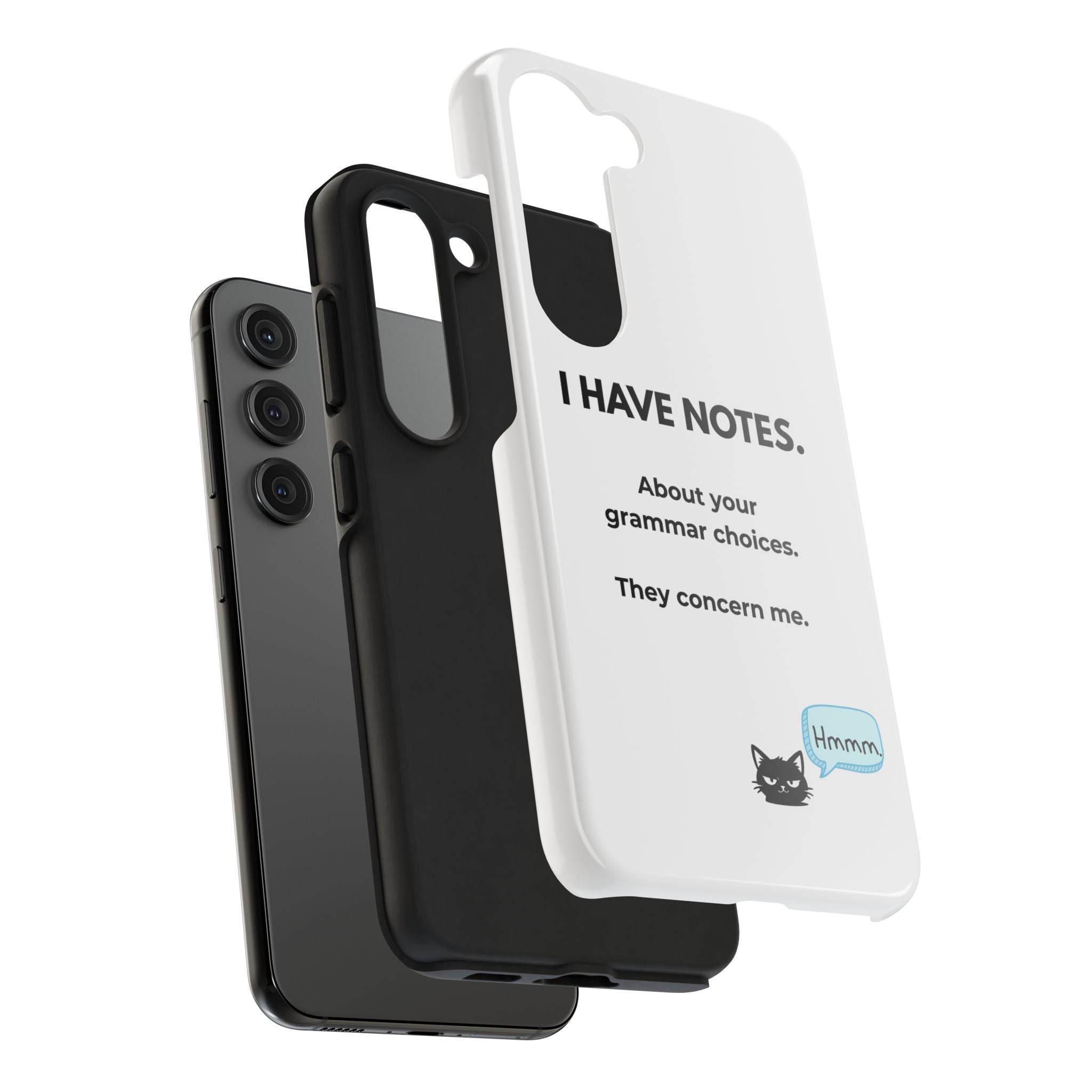 Tough Phone Case — "I Have Notes" Grammar Cat Protective Case
