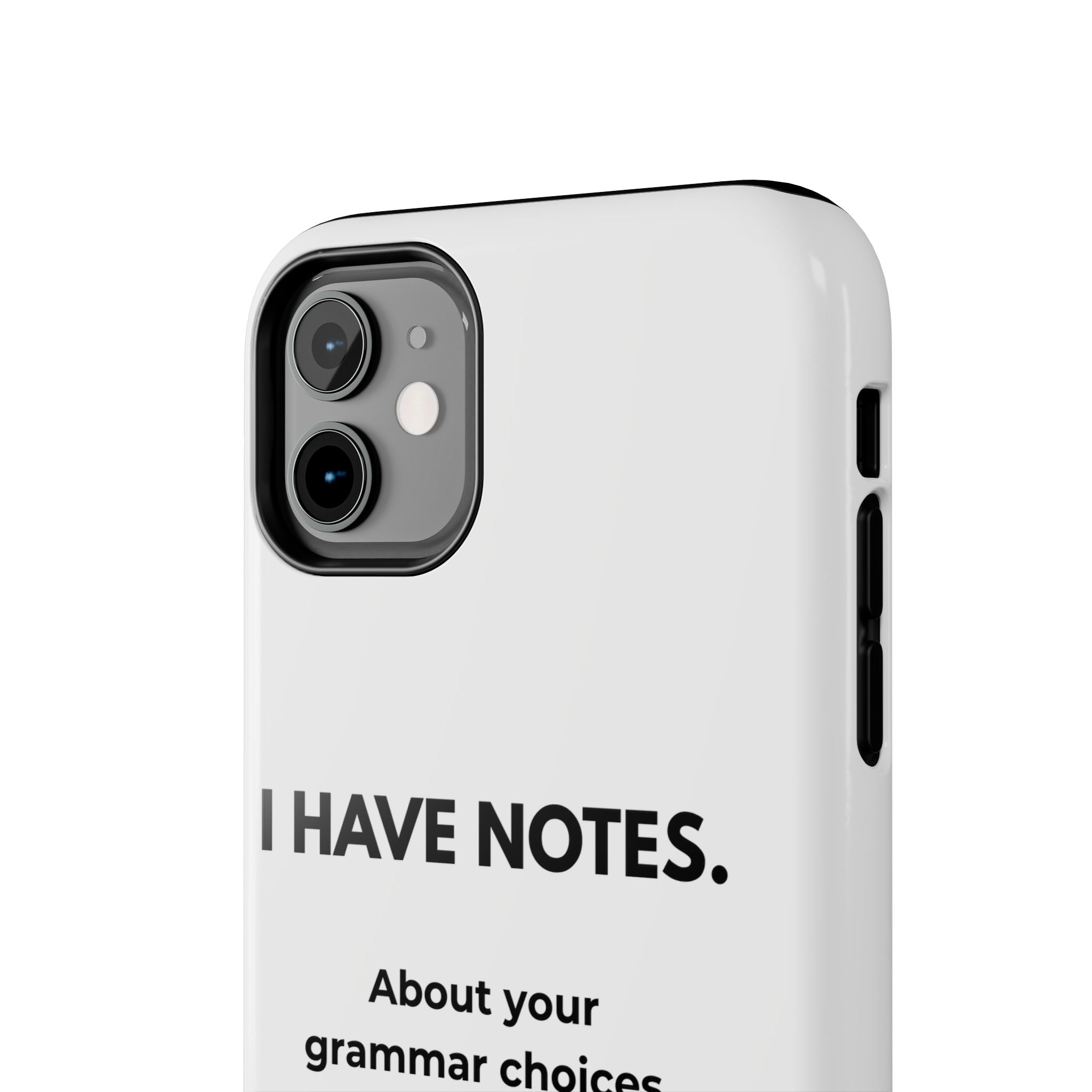 Tough Phone Case — "I Have Notes" Grammar Cat Protective Case