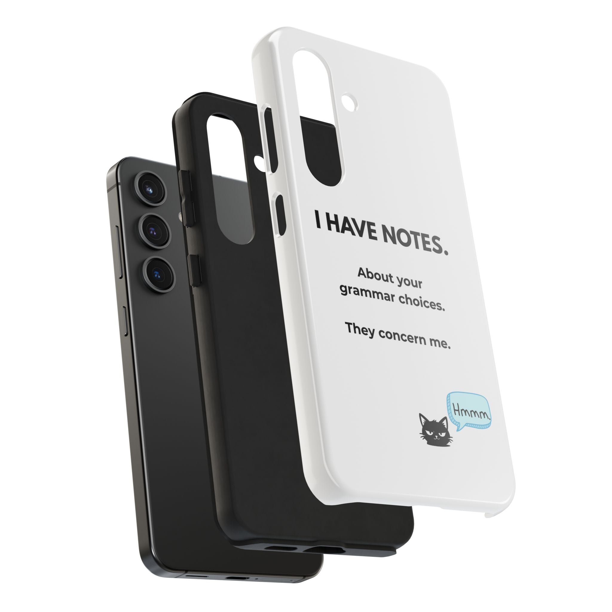 Tough Phone Case — "I Have Notes" Grammar Cat Protective Case
