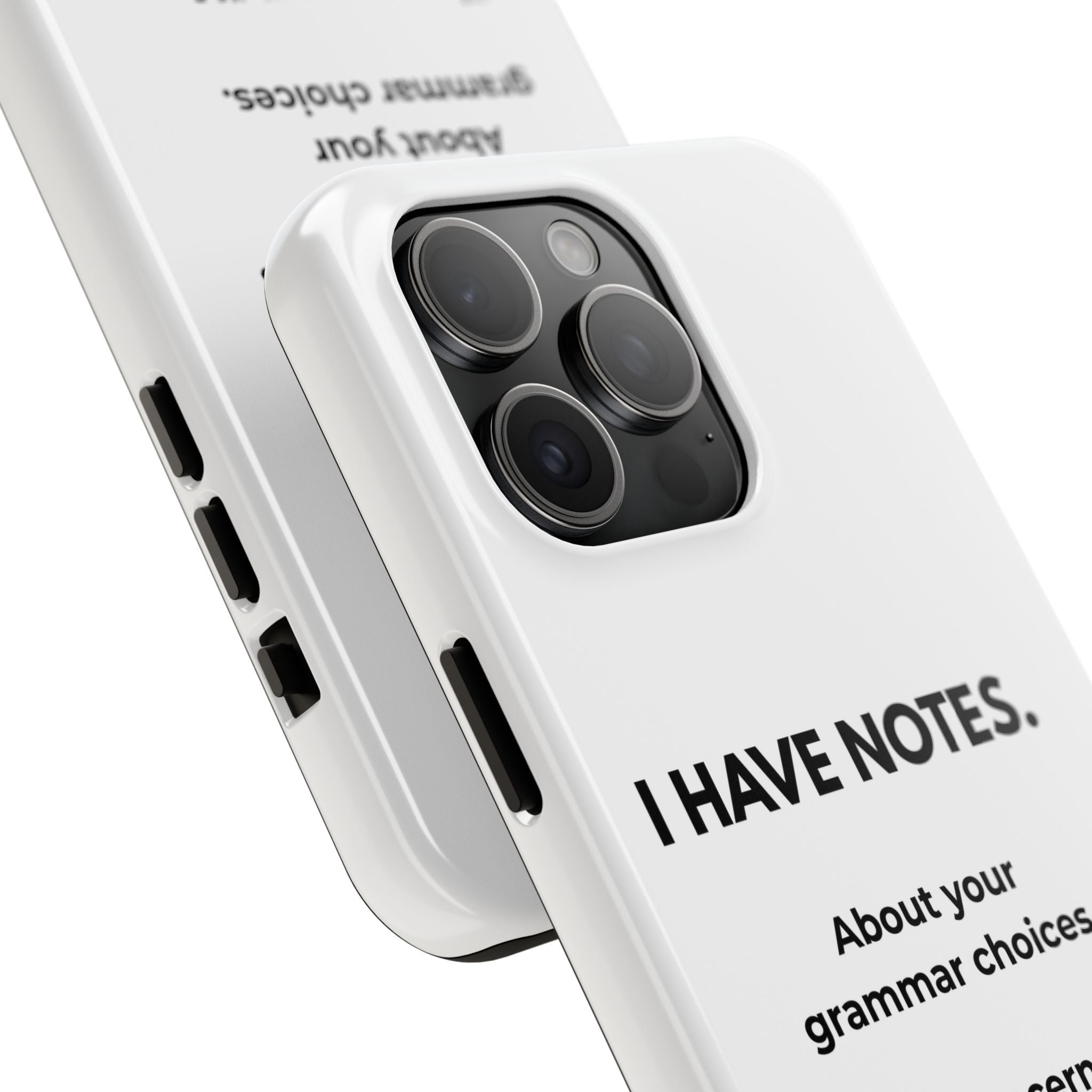 Tough Phone Case — "I Have Notes" Grammar Cat Protective Case