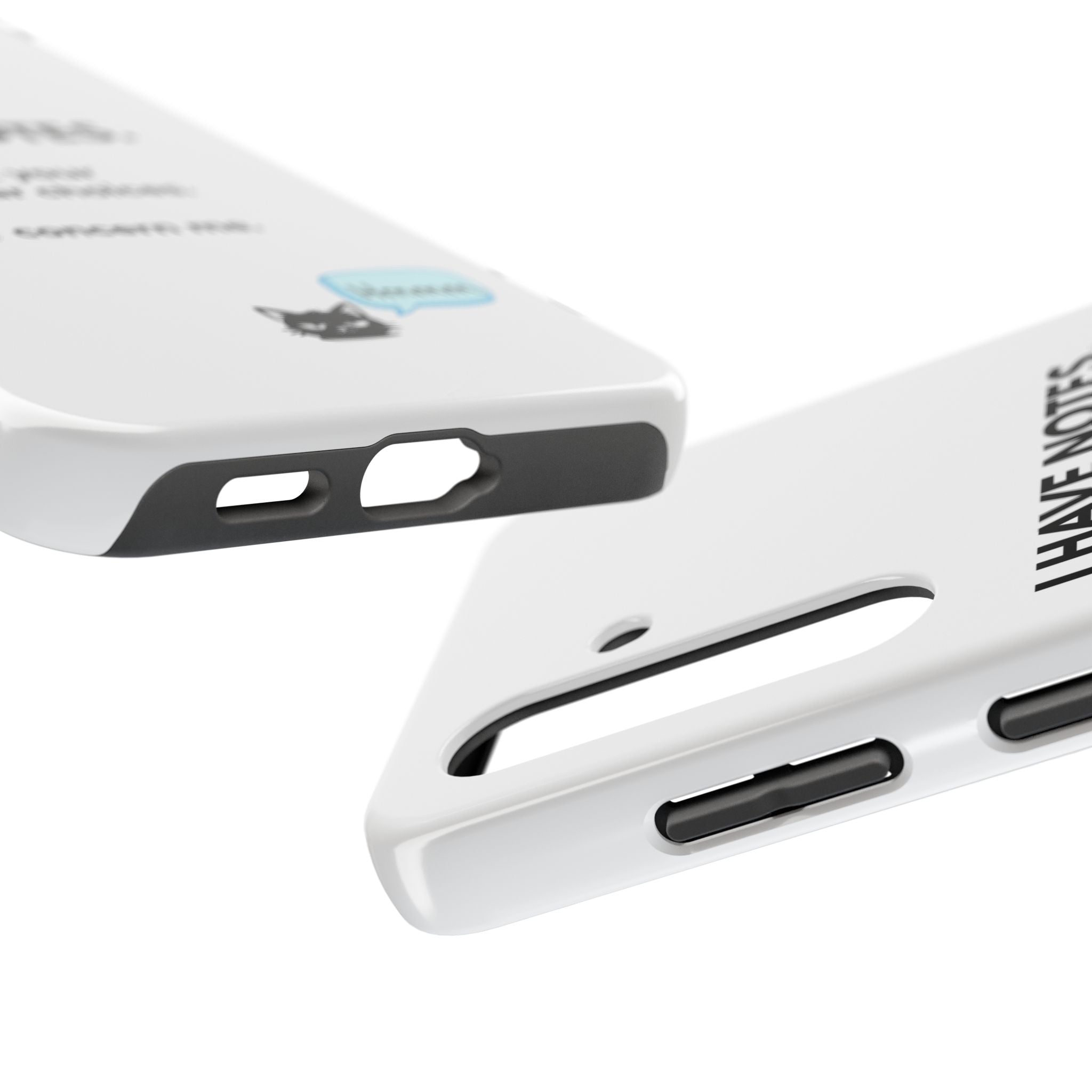 Tough Phone Case — "I Have Notes" Grammar Cat Protective Case