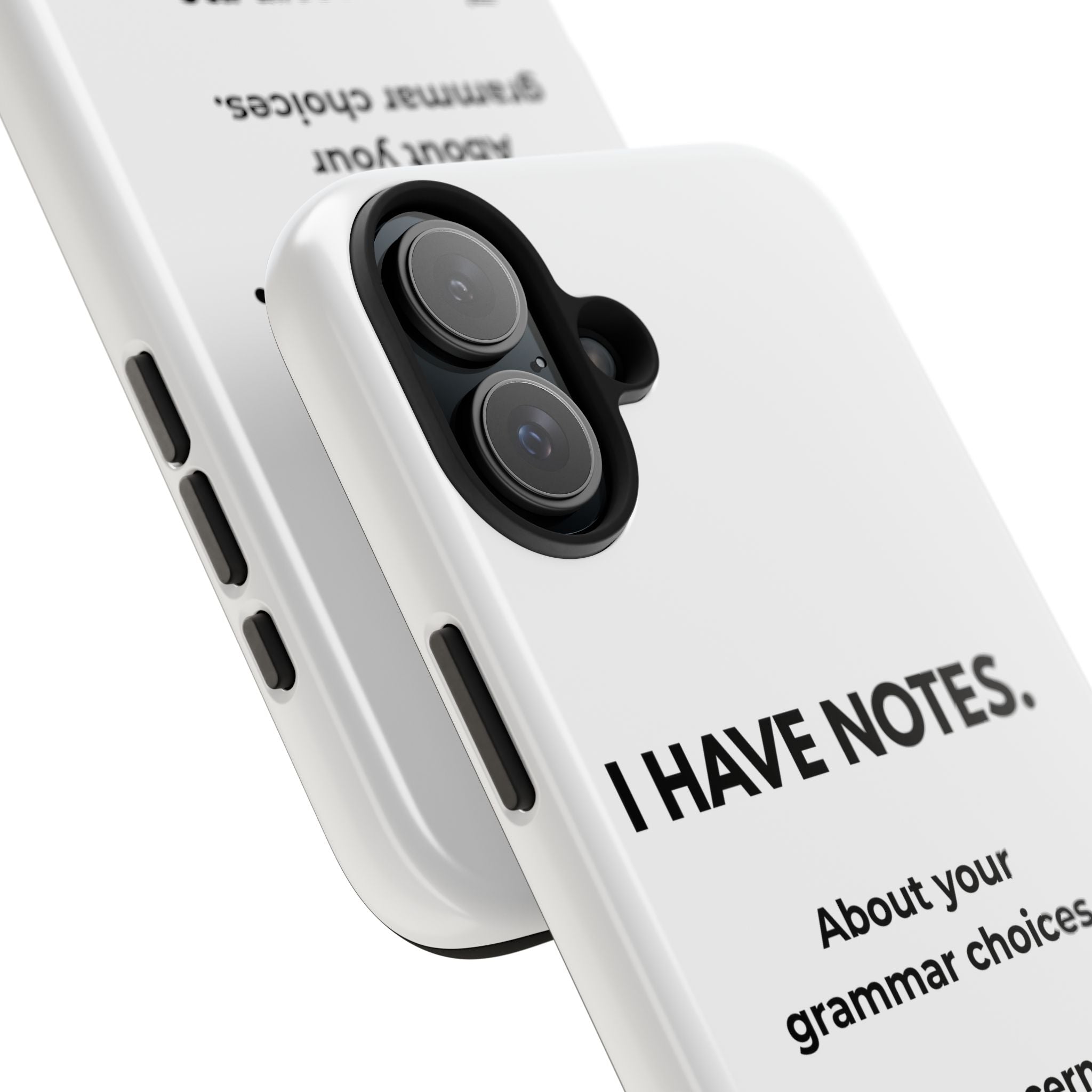 Tough Phone Case — "I Have Notes" Grammar Cat Protective Case