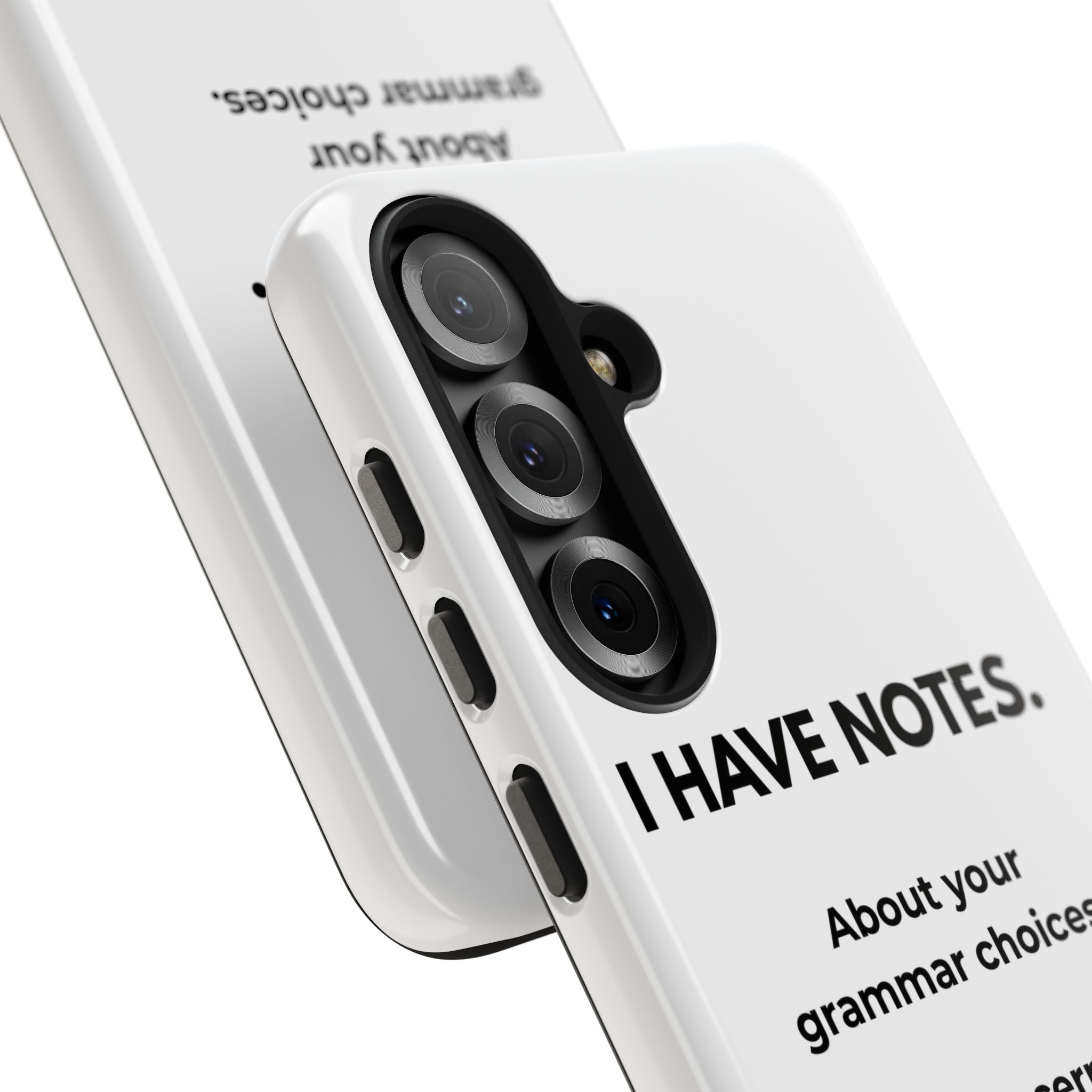 Tough Phone Case — "I Have Notes" Grammar Cat Protective Case