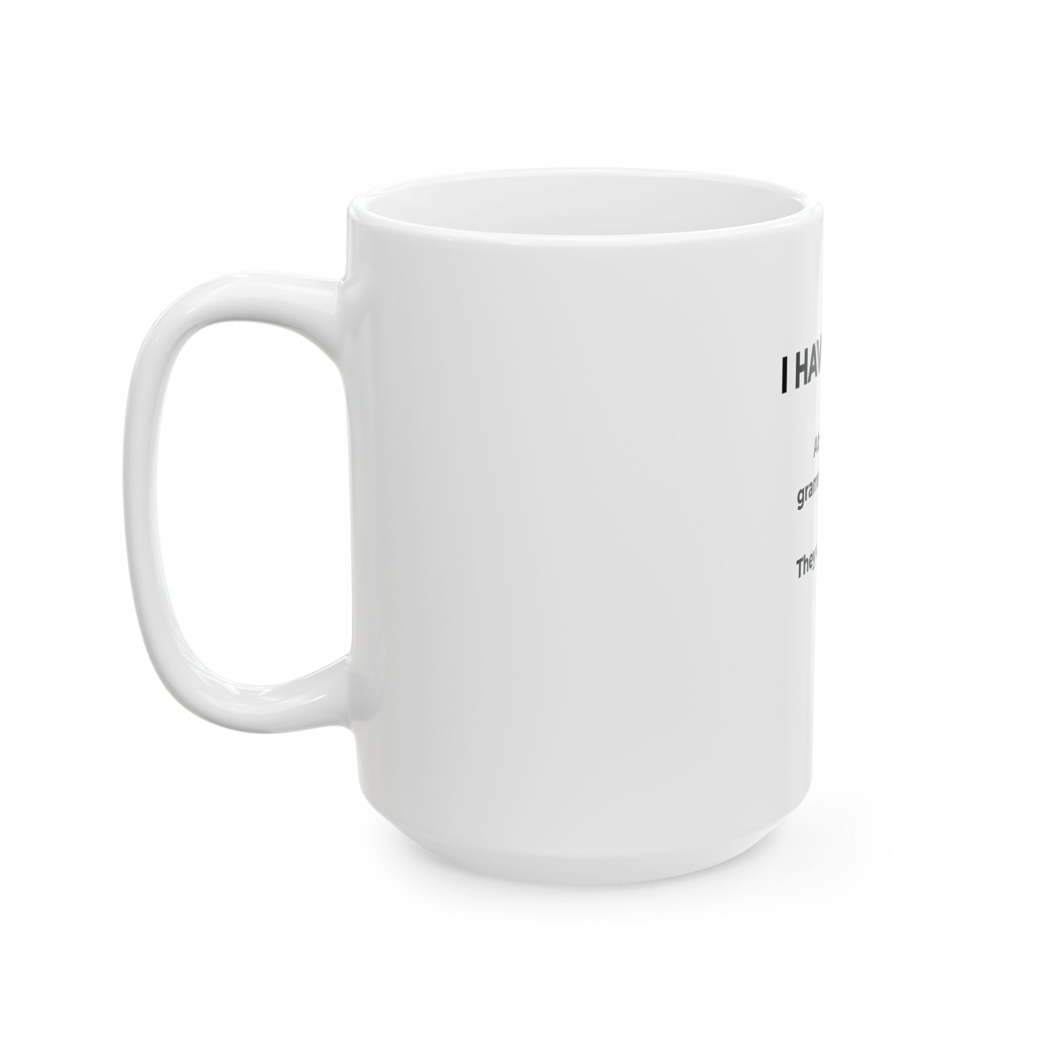 Grammar Police Cat Mug — "I Have Notes. About your grammar choices. They concern me." Ceramic Coffee Cup (11oz, 15oz)